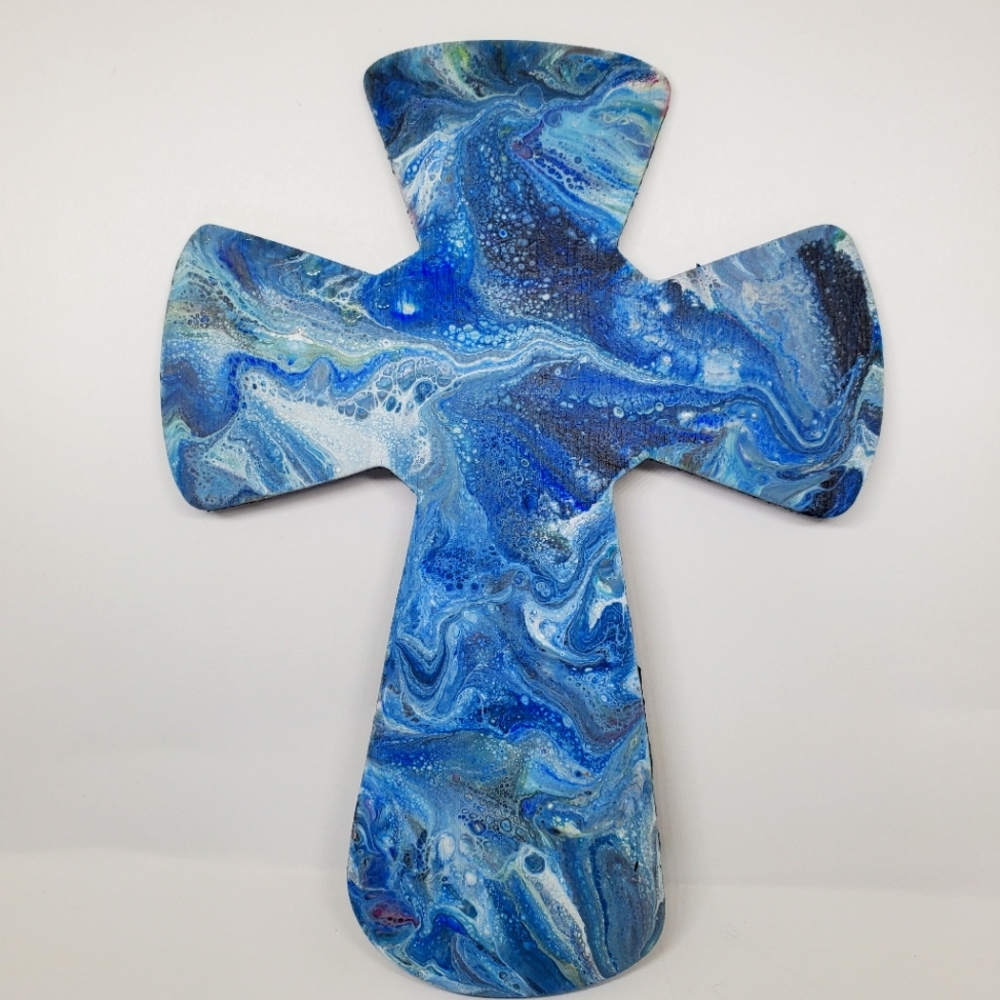 Handpainted Wooden Cross Art